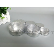 Pot en aluminium argenté avec couvercle en PVC (PPC-ATC-0103)